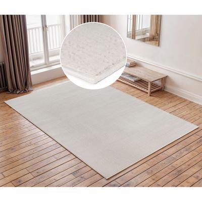 Teppich MY HOME "Ariano" Gr. 6, beige (cream), B:200cm H:12mm L:290cm, Kunstfaser, Teppiche, Vintage, dezenter Glanz, Hoch-Tief-Struktur, Schrumpf Carving-Effekt Image