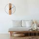 Simple Wall Clock Nordic Modern Solid Wood Square Mute Round Clock Living Room Bedroom Decorative Wall Clock 40 50 CM