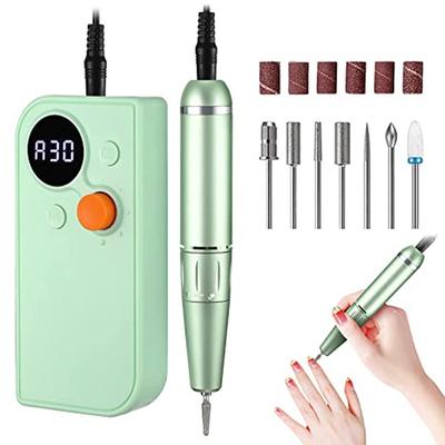 Professional Portable Nail Drill Kit Rechargeable Nail Machine Electric Cordless Efile Nail Drill Set with 7 Nail Bits, Manicure Pedicure Tool