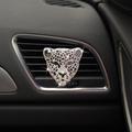Leopard Head Car Air Outlet Perfume Clip Car Air Vent Perfume Clip Set Diamond Money Leopard Car Air Vent Aromatherapy Creative Car Interior Jewelry