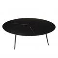 Table basse ronde en aluminium noir mat D100