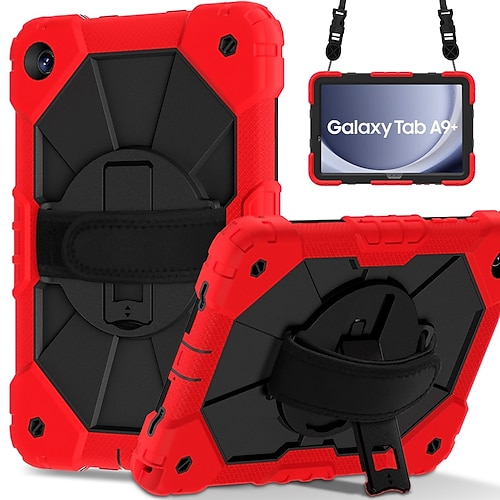 Tablette Hüllenabdeckung Für Samsung Galaxy Tab A9 8.7 S8 Plus 12.4'' S8 11'' S7 FE 12,4'' S7 Plus 12.4 S7 11'' A8 10.5'' A7 Lite 8.7'' A7 A9 Plus 11 Griff Bleistifthalter 360° Drehbar Rüstung PC Image