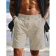 Herren Shorts Kurze Hosen Leinenshorts Kurze Hosen Sommer-Shorts Strandshorts Kurze Hosen Tasche Glatt Komfort Atmungsaktiv Outdoor Täglich Ausgehen Modisch Brautkleider schlicht Weiß Blau