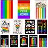 Rainbow Pride Month lgbtq bandiere da giardino lgbt set di 12 bandiere da giardino double face da 12 x 18 pollici, piccole bandiere da giardino per esterni, bandiere da esterno, bandiere da giardino