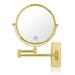 Nicesail Gold Makeup Mirror DNF2 Wall Mounted 7X Magnifying Mirror Gold Vanity Mirror for Bathroom Wall Extendable Swivel Gold Finish (8 Inch 7X)