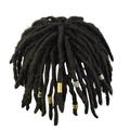 Black Crochet Braided Hair Hip Hop Men S African American Hair Fiber Curly Hair Piece Men S Wig Male Braid Set Head Style Short Hair Exaggerated Styling Acting Cool Hip Hop