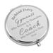 Gymnast Coach Gift Gymnast DNF2 Coach Appreciation Gifts Compact Mirror Coach Thank You Gift Inspirational Gift Gymnastics Teacher Gift Folding Mirror Christmas Birthday Gifts (Silver)