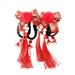 Chinese New Year Hair Wig for Kids Red Chinese Style Wig Braid` P4H7