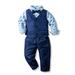 Canis Baby Boys Outfits: Sailboat Print Shirt Pants and Vest - Gentleman Style - 3Pcs