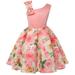 Tengma Toddler Girls Dresses Pageant Princess Baby Wedding Dress Bridesmaid Birthday Gown Floral Party Dress&Skirt Wedding Party Princess Dress Pageant Gown Pink 150/8