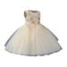 Tengma Toddler Girls Dresses Baby Bridesmaid Pageant Gown Birthday Party Wedding Dress Sleeveless Party Dresses Clothes Wedding Party Princess Dress Pageant Gown Gold 120