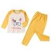 Youmylove Children s Long Autumn Clothes Set You This Boy And Girl Homewear Big Children s Velvet Base Pajamas Casual Children s Wear Kids Nightwear Pjs Homewear