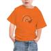JSGEK Casual Loose Tees Crewneck Graphic Shirts Soft Kids Boys and Girls Short Sleeve Shirts Comfort Summer Tops Cute Print T-Shirts Regular Fit Orange 150