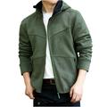 Tuphregyow Men s Windbreaker Hooded Jacket - Fashionable Thin Casual Coat Loose Plus Size Outdoor Sports Trench Coat Army Green XXXXL