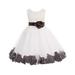 Ekidsbridal Ivory Tulle Rose Petals Junior Flower Girl Dress Pageant Mini Bridal Gown Christening Formal Evening Wedding 302T 14