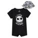 Disney Nightmare Before Christmas Jack Skellington Newborn Baby Boys Romper and Hat Newborn to Infant