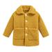 Hvyesh Girls Lapel Collar Fleece Trench Coat - Girls Dress Coat - Long Sleeve Open Front Cardigan- Winter Long-Length Overcoat - Long Peacoat Outerwear 2-9 Years