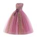 Tengma Toddler Girls Dresses Dress Princess Dress Sleeveless Long Dress Flower Wedding Dress Model Catwalk Piano Costume Wedding Party Princess Dress Pageant Gown C 170