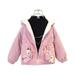 Odeerbi Toddler Boys Girls Winter Hooded Padded Coat Young Children Clothes Soft Warm Pajamas Holiday Birthday Gift Pink 4-5 Years