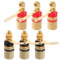 6pcs Speaker Binding Post Banana Jack Amplifier Loudspeaker Banana Jack Socket