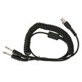 2024 Mini XLR 5 Pin Plug to GA Dual Plugs Headset Adapter Cable for David Clark Avcomm ASA for Dual GA PJ055 PJ068 Jack