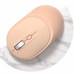 Rechargeable wireless Bluetooth mouse multi-device (tri-mode: BT 5.0/4.0+2.4Ghz) with 3 DPI options (pink)