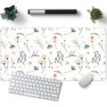 White Mouse Pads Extra Large Desk Pad Cute Flowers Desk Pad Large Computer Mouse Pad Boho Aesthetic Office Supplies White Mousepad XXL Mousepad Desk Decor for Women Office 31.5x15.7 in Mat