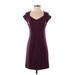 Banana Republic Factory Store Casual Dress - Sheath: Burgundy Solid Dresses - Women's Size 0