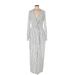 Forever 21 Casual Dress - Wrap: Silver Dresses - Women's Size Medium