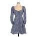 Liberty Art Fabrics for J.Crew Casual Dress: Blue Damask Dresses - Women's Size 2