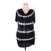 INC International Concepts Casual Dress: Black Acid Wash Print Dresses - Women's Size 2X