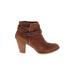 Crown & Ivy Ankle Boots: Brown Shoes - Women's Size 8