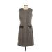 Tommy Hilfiger Casual Dress - Sheath: Tan Grid Dresses - Women's Size 4