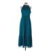 Eliza J Casual Dress - Maxi: Teal Dresses - Women's Size 6