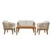 LILI 4 - Person Outdoor Seating Group w/ Cushions in Brown | 31 H x 53 W x 25.2 D in | Wayfair LI000FC5292LST