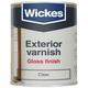 Wickes Exterior Varnish - Clear Gloss 750ml