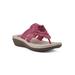 Wide Width Women's Cassia Slip On Sandal by Cliffs in Dark Fuchsia Smooth (Size 8 1/2 W)