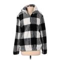 BTFBM Fleece Jacket: Black Checkered/Gingham Jackets & Outerwear - Women's Size Small