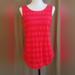 Athleta Tops | Athleta Layered Semi-Sheer Tank Top Red Monochrome Horizontal Stripes Scoop Back | Color: Red | Size: M