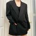 Burberry Suits & Blazers | Burberrys Vintage Blazer Jacket Black Striped Wool Designer Men’s Business | Color: Black | Size: 45r