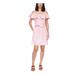 Michael Kors Dresses | Michael Kors Womens Coral Tie Waist Unlined Short Sleeve Sheath Dress Xl | Color: Pink | Size: Xl