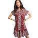 Anthropologie Dresses | Anthropologie Feather Bone Ynez Eyelet Embroidered Mini Dress | Color: Blue/Red | Size: Xs