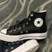 Converse Shoes | Converse Chuck Taylor All Star High-Top Platform Sneaker Women's Black Leather 8 | Color: Black | Size: 8