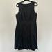 J. Crew Dresses | J.Crew 365 Pleated A-Line Dress Structured Linen Black Size 14 Style J00988 | Color: Black | Size: 14