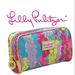 Lilly Pulitzer Bags | Lilly Pulitzer Floral Makeup Cosmetics Pouch Clutch Bag Metallic Trim Euc | Color: Green/Pink | Size: Os