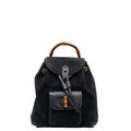 Gucci Bags | Gucci Bamboo Rucksack Backpack 003 2852 Navy Suede Leather Women's | Color: Blue | Size: Os