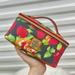 Dooney & Bourke Bags | Dooney & Bourke Floral Makeup Pouchette Handbag Pencil Bag | Color: Red/Tan | Size: Os