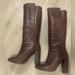Kate Spade Shoes | Kate Spade Saturday Knee-High Leather Boots | Color: Brown/Tan | Size: 9.5