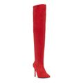 Jessica Simpson Shoes | Jessica Simpson Womens Red Stretch Livelle Pointed Toe Stiletto Boots 10 M | Color: Red | Size: 10