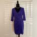 Jessica Simpson Dresses | Jessica Simpson Surplice Faux Wrap Around Dress In Purple | Color: Purple | Size: 10